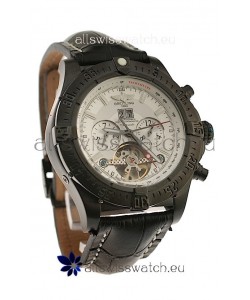 Breitling Chronometre Tourbillon Japanese Replica Watch in White Dial