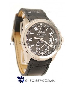 Calibre de Cartier Japanese Replica Watch in Black Dial