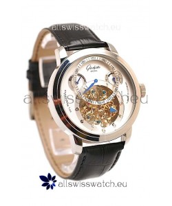 Glashutte Panaomatic Regulator Tourbillon Japanese Replica Steel Watch