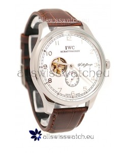 IWC Portuguese Regulateur Tourbillon Japanese Watch in Brown Strap