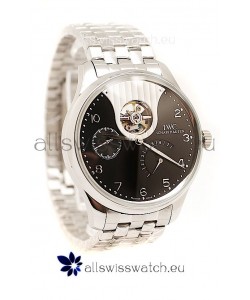 IWC Portuguese Tourbillon Mystere Replica Watch in Black Dial