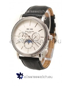 Patek Philippe Grand Complications Japanese Steel Watch in White Dial