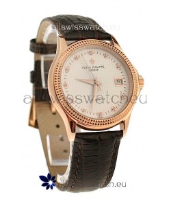 Patek Philippe Geneve Replica Pink Gold Watch 