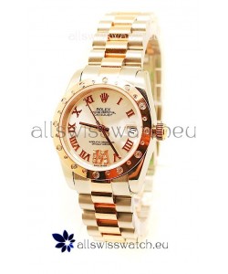 Rolex Datejust Two Tone Rose Gold Swiss Replica Watch - 36MM