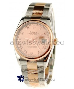 Rolex Day Date Two Tone Japanese Watch in Pink Gold Dial