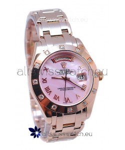 Rolex Day Date Pink Mother of Pearl Japanese Replica Watch