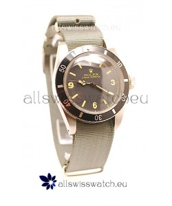 Rolex Submariner Swiss Watch Grey Nylon Strap Watch