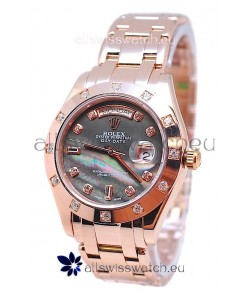 Rolex Day Date Black Mother of Pearl Japanese Replica Watch