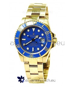 Rolex Submariner Swiss Replica Watch in Ceramic Bezel Gold Bezel