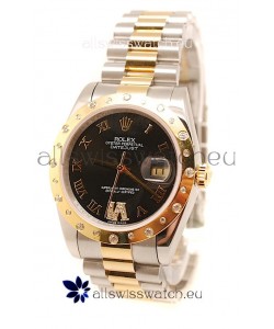 Rolex DateJust Mid-Sized Swiss Replica Gold Watch