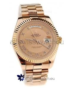 Rolex Day Date Pink Gold Japanese Replica Watch