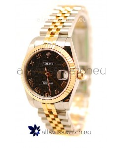 Rolex DateJust Mid-Sized Swiss Replica Two Tone Watch