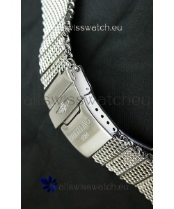 Breitling 440 Solid Stainless Steel Polished Strap with Breitling Double Fliplock Clasp