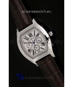 Cartier Tortue Japanese Replica Watch in Brown Strap
