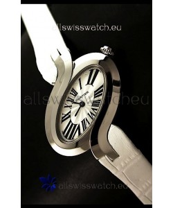Delices De cartier Japanese Watch in White Strap