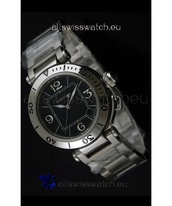 Cartier Pasha De Seatimer Japanese Quartz Watch in Black Dial