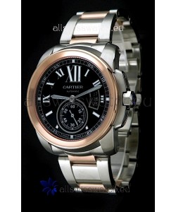 Cartier Calibre de Japanese Replica Rose Gold Watch