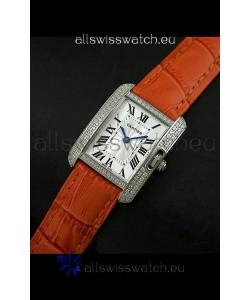 Cartier Louis Japanese Replica Ladies Diamond Watch