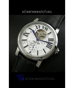 Ballon De Cartier Flying Tourbillon Japanese Replica Watch - Black Strap