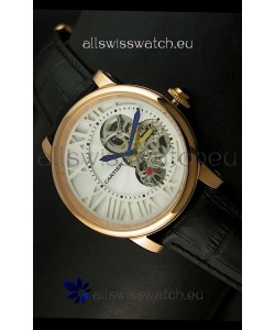 Rotonde De Cartier Cadran Love Japanese Replica Watch - Yellow Gold Case
