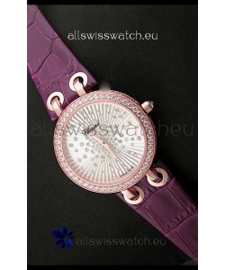 Chopard Xtravaganza Ladies Ladies Japanese Replica Rose Gold Watch in White Dial