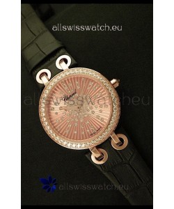 Chopard Xtravaganza Ladies Ladies Japanese Replica Rose Gold Watch in Gold Dial 