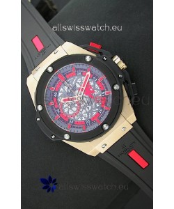 Hublot Big Bang King Power Manchester United Japanese Replica Rose Gold Watch