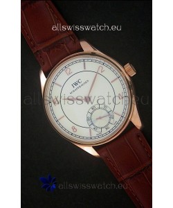 IWC Portuguese FA Jones Japanese Replica Watch in Rose Gold Casing