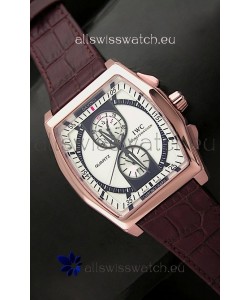 IWC Schaffhausen Japanese Replica Watch in pink Gold Casing