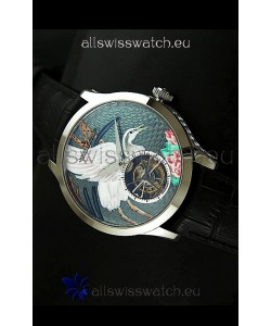Jaeger LeCoultre Porcelain Crane Flying Tourbillon Watch - MIRROR REPLICA