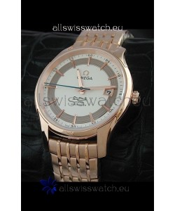 Omega De Ville Hour Vision Watch in Pink Gold Casing