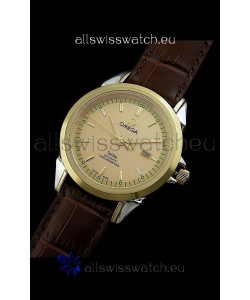 Omega Co-Axial Escapement Mechanical Golden Watch