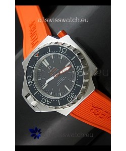 Omega Seamaster Ploprof Swiss Watch in Orange Strap