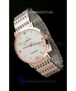 Omega Constellation Japanese Replica Rose Gold Watch