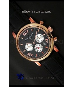 Patek Philippe Perpetual Calender Japanese Steel Watch in Rose Gold Casing