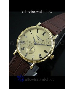 Patek Philippe Calatrava Japanese Mens Watch in Yellow Gold 