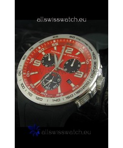 Porsche Design Flat Six P'6320 Japanese Watch in Red Dial