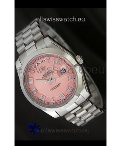Rolex Day Date Japanese Replica Steel Watch in Champagne Dial