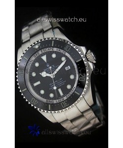 Rolex Sea-Dweller Deepsea Swiss Replica Steel Watch in Black Dial