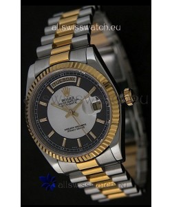Rolex Day Date Just Japanese Replica Two Tone Gold Watch 