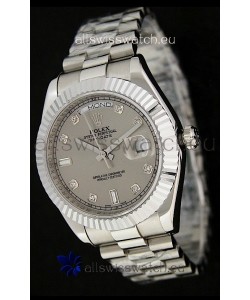 Rolex Oyster Perpetual Day Date Japanese Replica Watch in Grey Dial