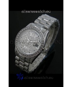 Rolex Day Date Japanese Automatic Replica Watch in Diamonds Dial