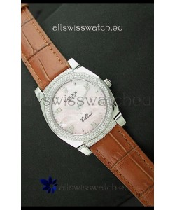 Rolex Cellini Japanese Replica Watch in Mother of Pearl Pink Dial