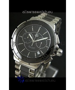 Tag Heuer Formula 1 Chronograph Swiss Replica Ceramic Ladies Watch in Black Dial