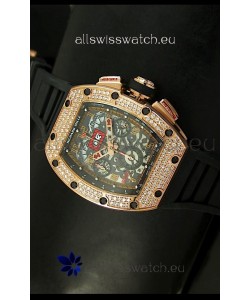 Richard Mille Filippe Massa Edition Titanium Swiss Replica Watch in Pink Gold Case