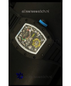 Richard Mille RM036 Jean Todt Forged Carbon Bezel Titanium Watch - All White/Blue Edition