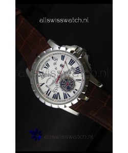 Roger Dubuis Excalibur Calendar Watch in White Dial 