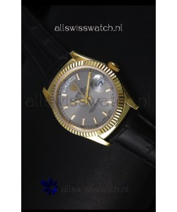 Rolex Day Date 36MM Yellow Gold Swiss Replica Watch - Grey Dial
