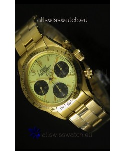 Rolex Daytona 6265 Cosmograph Metallic Gilt Dial in Gold Case