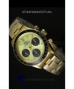 Rolex Daytona 6265 Cosmograph Metallic Gilt Dial in Gold Case
